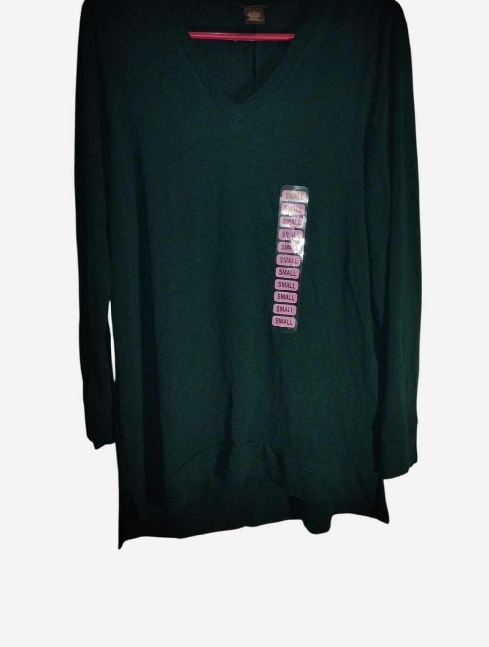 Adrianna Papell Tunic Top Sweater Small S Evergreen Long Sleeve NWT